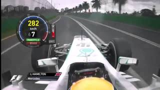 F1 2013  Melbourne  Lewis Hamilton Race Onboard [upl. by Sew]