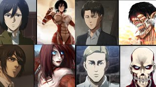 All Attack on Titan Characters in Titan Form spoiler [upl. by Vivienne]