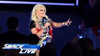 Alexa Bliss sets out to mock the returning Naomi SmackDown LIVE Jan 24 2017 [upl. by Ahsitak342]