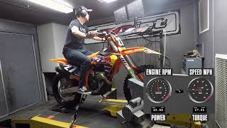 2022 KTM 250 SX F Factory Edition Dyno Test [upl. by Agostino]