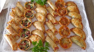 Canapés Empanadillas y tartaletas al horno 6 recetas económicas fáciles y rápidas [upl. by Malcah]