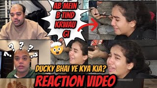 Ducky Bhai Tind Reaction 😱  Sakina ka ro ro kr Bura Haal 😱  Reaction Video  Moona and Sakina [upl. by Lativa]