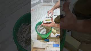 Tiling a shower pan diy tiling homeimprovement [upl. by Andonis]