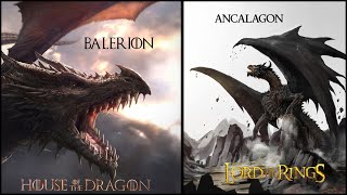 How Big Is Balerion amp Vhagar Compared To Middle Earth Dragons [upl. by Vel]