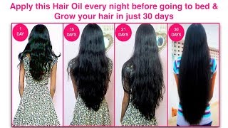 Apply this hair oil every night before going to bed and grow your hair in just 30 days [upl. by Etteyafal]