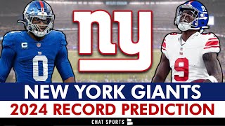 New York Giants Record Prediction For 2024 NFL Season [upl. by Cung]