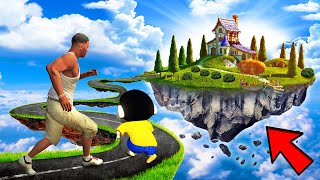 SHINCHAN AND FRANKLIN BOUGHT THE FLYING ISLAND MANSION CHALLENGE GTA 5 [upl. by Viddah]