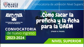 Cómo realizar tu registro a la UAEM 2023 tutorial paso a paso [upl. by Brownson]