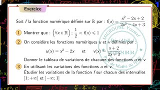 Composée de deux fonctions numériques — Généralités sur les fonctions —1 BAC SMSE [upl. by Naihs]