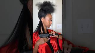 VIRAL HAIR STRAIGHTENER REVIEW😍 getreadywitme grwm silkpress naturalhair hairmaintenance [upl. by Dryfoos]