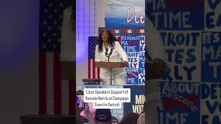 Lizzo Speaks in Support of Kamala Harris at Campaign Event in Detroit [upl. by Lihcox]