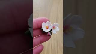 Fragrant Spring Almond Blossom Ring Polymer Clay diypolymerclay [upl. by Jerz586]