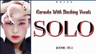 JENNIE 제니 SOLO Karaoke With Backing Vocals [upl. by Nolahc]