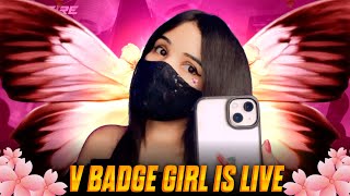 V Badge Girl Is Live 😈🗿 ❤ FFLOVERZONE Free Fire Live ff freefire sooneeta ffloverzone [upl. by Nodnek]