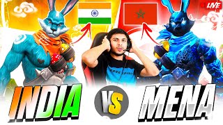 MENA LEGENDS 🇲🇦🥵 vs INDIAN LEGENDS 🇮🇳🥶 4 vs 4 CLASH SQUAD BATTLE nonstopgaming free fire live [upl. by Nakeber]