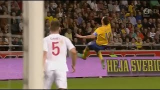 Zlatan Ibrahimovic  Sweden vs England Overhead kick from 30 yards [upl. by Hacim]