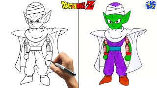 Dragon Ball Z Piccolo Drawing  How to Draw Piccolo from Dragon Ball Z  Easy Step by Step [upl. by Terrill]