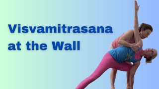 Visvamitrasana at the wall [upl. by Otinauj818]