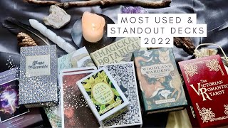 MY TAROT PRACTICE 2022  MOST USED amp FAVOURITE TAROT amp ORACLE DECKS 2022  WITCHCRAFT amp DIVINATION [upl. by Niwdog]