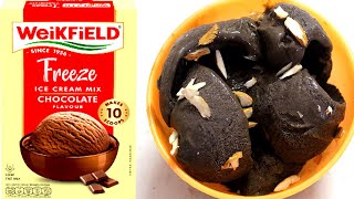 Weikfield Ice Cream Powder Chocolate  Easy Chocolate Ice Cream at Home [upl. by Ynoyrb280]