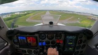 Beechcraft Baron 58P Landing John Tune Airport Nashville [upl. by Gerdy]