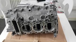 Porsche 996 GT3 M9679 engine rebuild Part 9 Main bearing machining [upl. by Enelrahs]