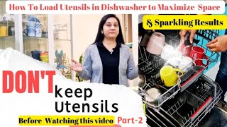 How To Load Utensils in Dishwasher to Maximize Space amp Sparkling Results  Bosch Dishwasher Hindi [upl. by Bricker800]