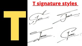 T signature style  How to do T signature  Letter T signature [upl. by Cyrano]