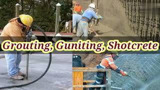 Difference between Grouting Guniting and Shotcrete  Civil Engineering  Shiwani Jha [upl. by Cort]