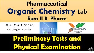 Preliminary tests for organic compoundQualitative analysisSemII BPharmOrganic Chemistry [upl. by Nylram]