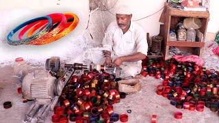 Plastic Bangles Manufacturing Process  Bangles Manufacturing  Bangles Factory  Inside Factory [upl. by Avlem]