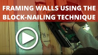 FRAMING BASEMENT WALLS USING BLOCKNAILING TECHNIQUE [upl. by Thgirw385]