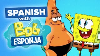 Learn Spanish with TV Shows SpongeBob Gets Tanned [upl. by Doxia]