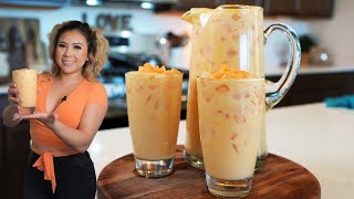 Super Easy CREAMY and REFRESHING AGUA FRESCA DE MELON  Cantaloupe Agua Fresca [upl. by Hnahym667]