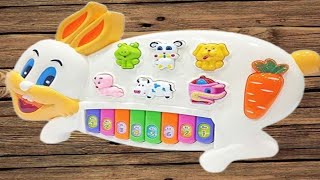 Musical Rabbit Piano Music Animal Sounds amp Flashing Lightstoy [upl. by Dry]