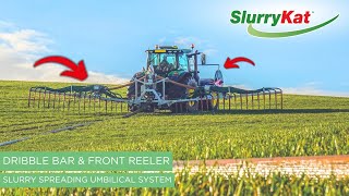 SlurryKat Video Dribble Bar Slurry Spreading Umbilical System with Front Reeler [upl. by Schlessinger]