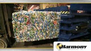 Horizontal Baler for Recycling cardboard plastic nonferrous metals  H60 [upl. by Ahsetan132]