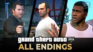 GTA 5 PS5  All Endings Final Missions [upl. by Jilli]