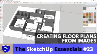 Creating Floor Plans from Images in SketchUp  The SketchUp Essentials 23 [upl. by Ojybbob]