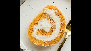 Lighter Pumpkin Roll Recipe [upl. by Aim879]