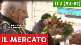 Italiano per stranieri  Luoghi delle città il mercato A2B1 [upl. by Dulsea252]