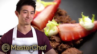 Reynold Poernomos Chocolate Crumble Dessert  MasterChef Australia [upl. by Slifka]