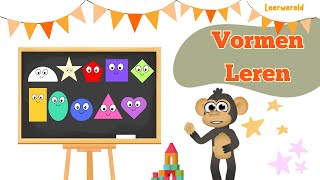 VORMEN LEREN 🟨🔺🟣 in het Nederlands voor peuters en kleuters  Leerzaam video voor kinderen [upl. by Krakow]