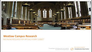 Campus Research on Westlaw [upl. by Ardnasella]