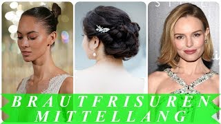 Beste brautfrisur schleier mittellange haare 2018 [upl. by Ecienal]