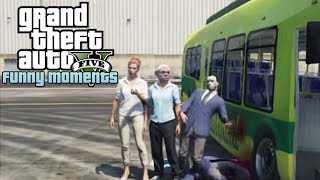 GTA 5 Online Funny Moments  BANANA BUS [upl. by Ahsinrat]