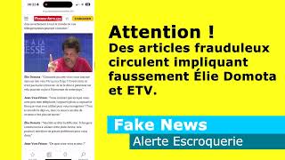 Dénonciation d’un article frauduleux impliquant Élie Domota et la chaîne de télévision ETV [upl. by Aidiruy64]