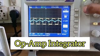 OpAmp Integrator Circuit Circuit Diagram  Breadboard Wiring [upl. by Lamok]