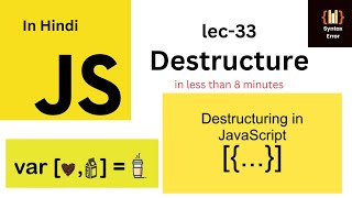 JavaScript EXPERT Shares Top Destructure Techniques in less than 8min 33 [upl. by Ruskin632]