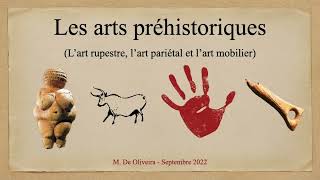 Les arts préhistoriques Art rupestre art pariétal et art mobilier [upl. by Nailil]